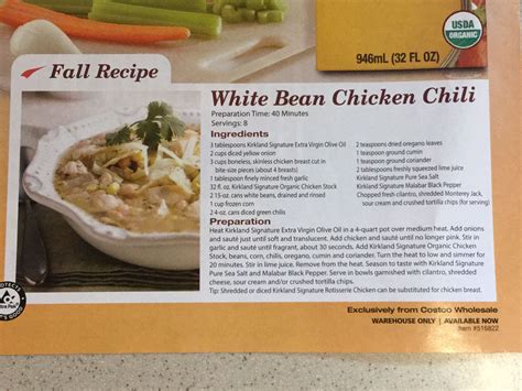 Costco White Bean Chili Recipe